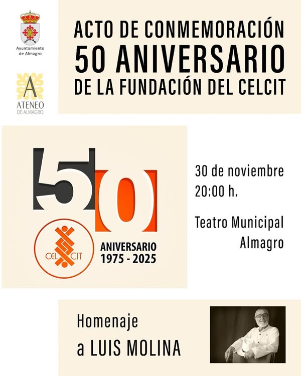 Almagro celebra 50 años del CELCIT y homenajea a Luis Molina - 586669461 18232474231305421 2548340336368303513 n