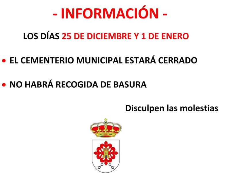 Aviso: Cierre de Cementerio y Suspensión de Basura el 25 de Dic. y 1 de Ene. - 603010774 932330359120978 1410489939564645090 n