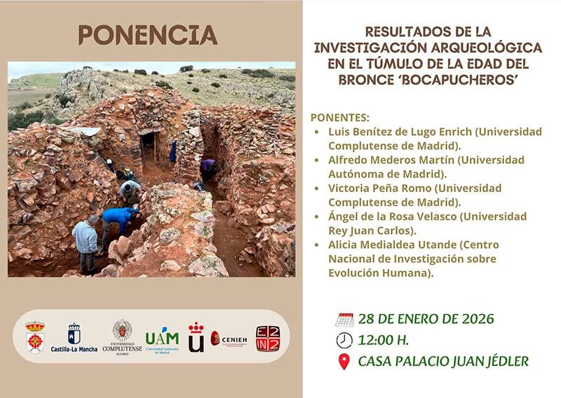 Presentación del Proyecto Arqueológico de Bocapucheros en Almagro, 28 de enero