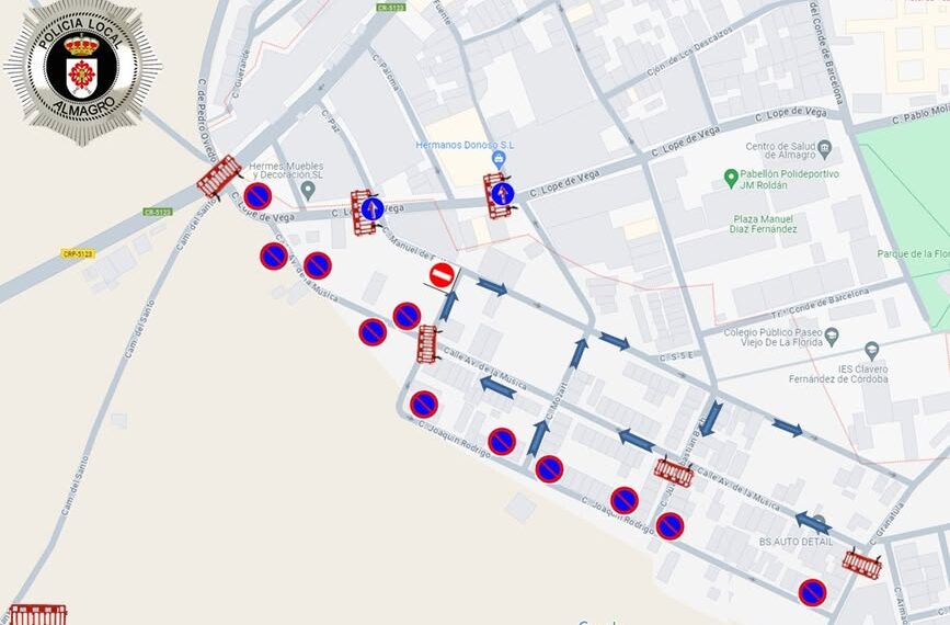 Modificaciones de Tráfico por Festividades y Maratón en Almagro