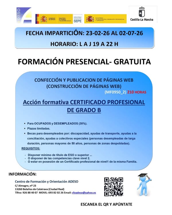 Nuevos Cursos Gratuitos en Almagro: Web y Docencia en Formación Profesional - 634094173 975864828100864 4767734726218317257 n