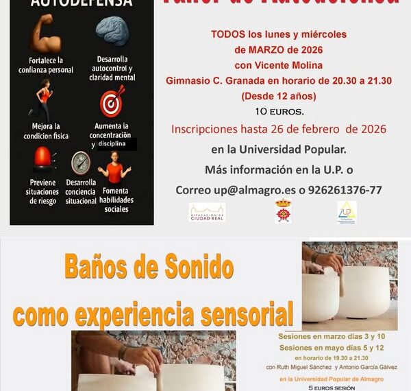 Inscripciones Abiertas para Talleres de Autodefensa y Baños de Sonido en Marzo