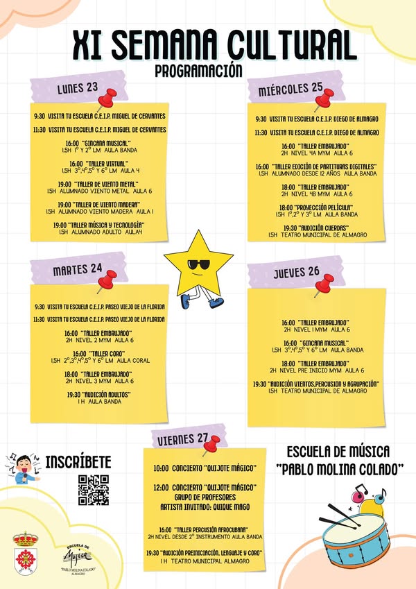 La Escuela de Música Pablo Molina celebra su XI Semana Cultural en Almagro