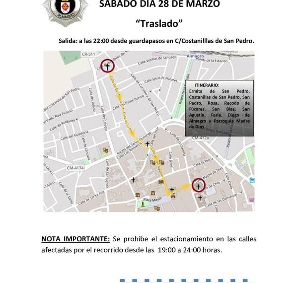 Traslado de Jesús de la Humildad: Restricciones de Estacionamiento Durante el Evento