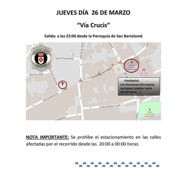 Semana Santa 2026 en Almagro: Información y Itinerarios del Vía Crucis