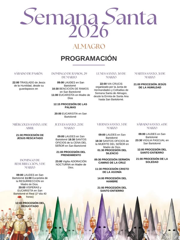 Programación de Semana Santa 2026 en Almagro: Actividades, Itinerarios y Horarios 1 Programación de Semana Santa 2026 en Almagro: Actividades, Itinerarios y Horarios - 659567785 18246066640305421 1202308245406025703 n.webp