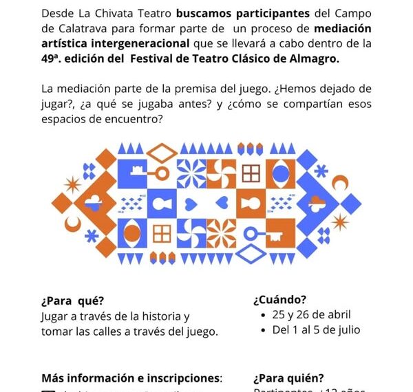 Únete al Encuentro Artístico Intergeneracional en el Festival de Teatro de Almagro