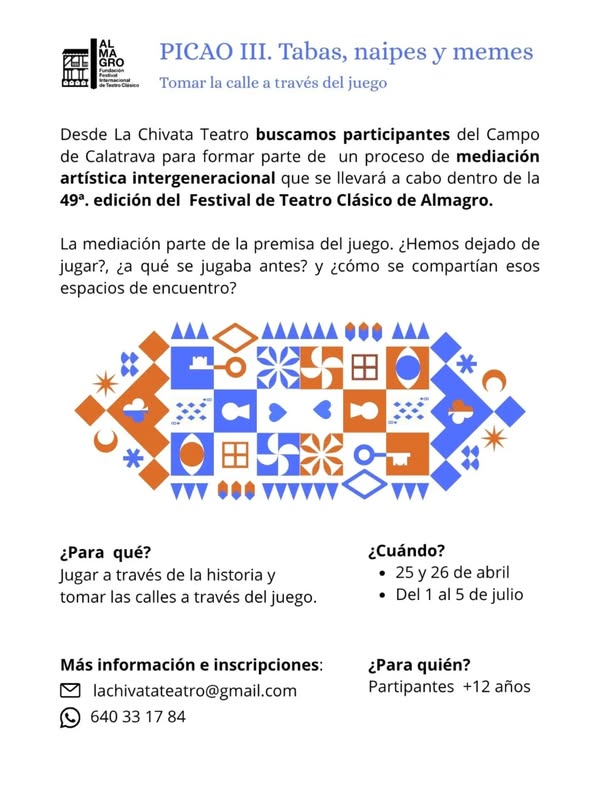 Únete al Encuentro Artístico Intergeneracional en el Festival de Teatro de Almagro - 672342548 18249001654305421 8280566868841730935 n.webp