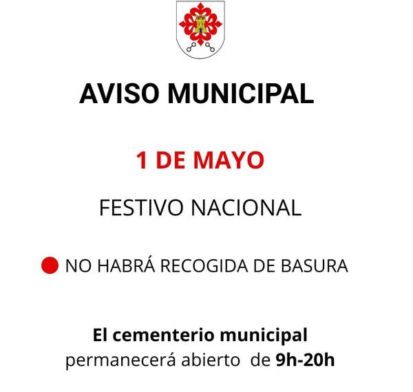 Aviso Municipal: Cambios de Servicios para el 1 de Mayo