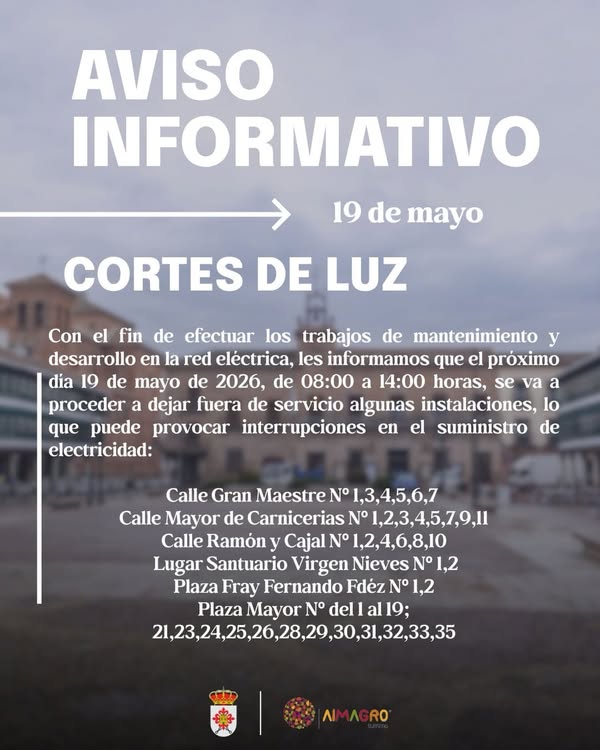 Cortes Intermitentes en la Red Eléctrica el 19 de Mayo para Mejoras - 698557927 18251558983305421 4842065287010595527 n