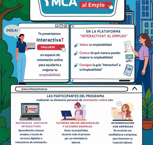 YMCA lanza «InteractivaT al Empleo» para mejorar la empleabilidad con recursos digitales.