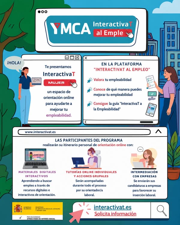 YMCA lanza "InteractivaT al Empleo" para mejorar la empleabilidad con recursos digitales. - 701691931 1053370970350249 7714798092914892418 n