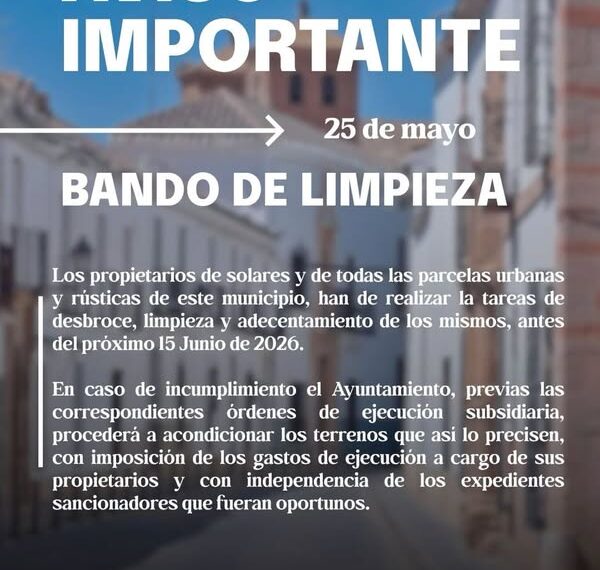 Propietarios de Almagro deben limpiar terrenos antes del 15 de junio de 2026