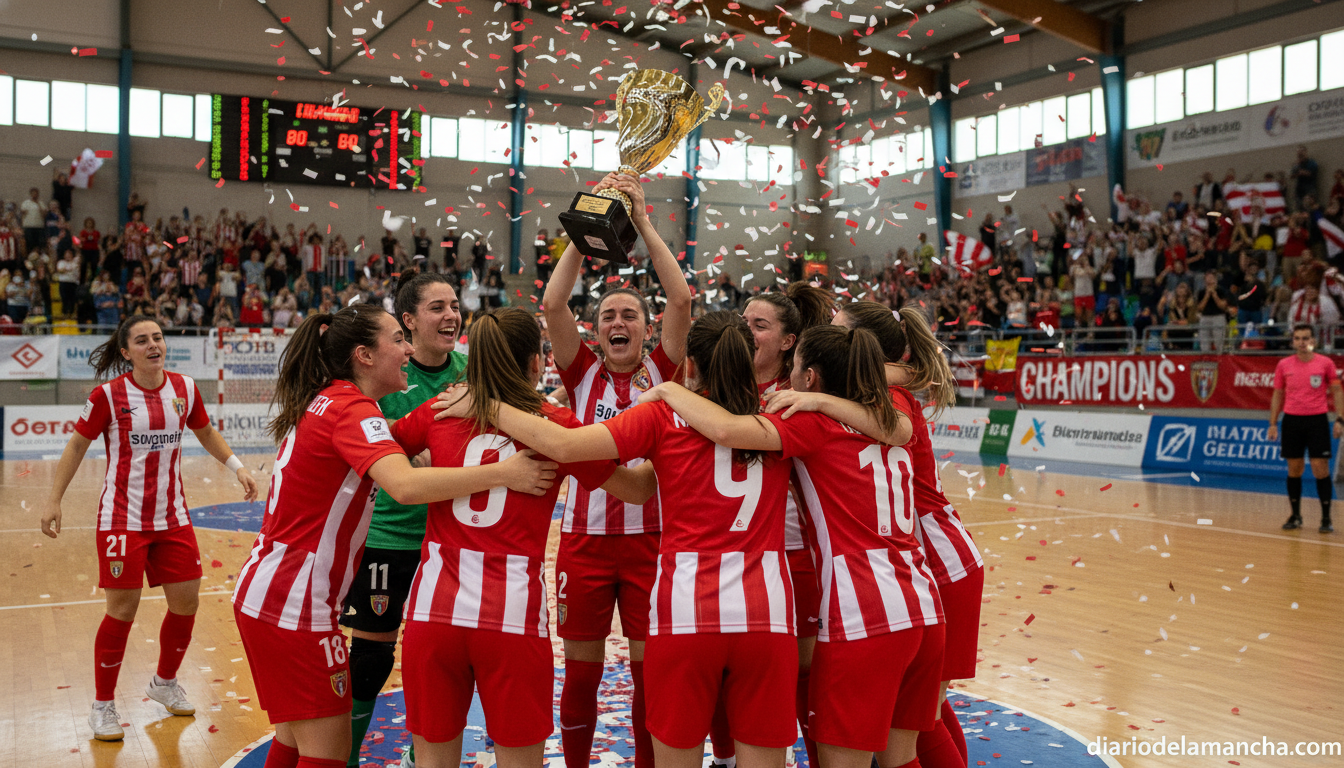 El Almagro FSF, dos veces campeón en una trayectoria de 16 temporadas en fútbol sala - almagro fsf campeon segunda division femenina futsal