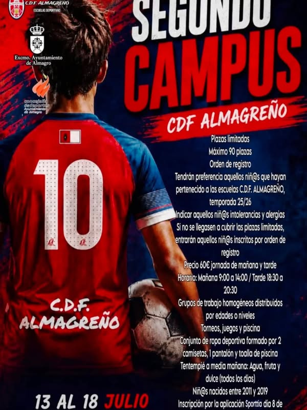II Campus de Verano CDF Almagreño: Inscripciones desde el 8 de junio 1 II Campus de Verano CDF Almagreño: Inscripciones desde el 8 de junio - 711802548 18253776229305421 8522709624772037135 n.webp