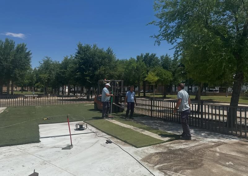 Comienzan las obras del nuevo parque infantil en el Parque de La Florida de Almagro