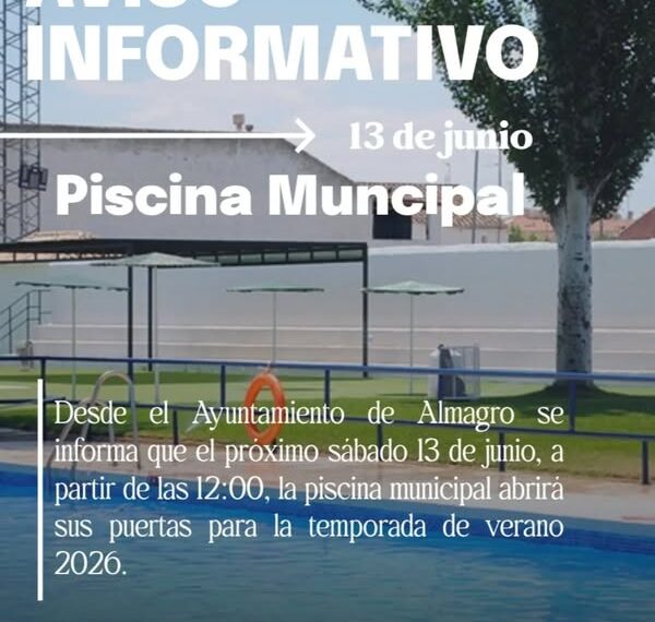La Piscina Municipal de Almagro reabre para disfrutar del verano desde el 13 de junio