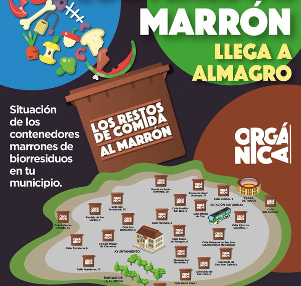 Llegan a Almagro los nuevos contenedores marrones para residuos orgánicos