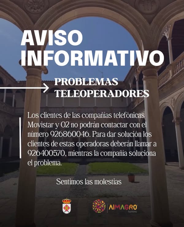 Contacto temporal para clientes de Movistar y O2 ante incidencia técnica en línea principal.