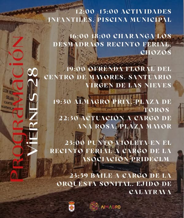 Actividades del viernes 28 en las fiestas de San Bartolomé Apóstol 2026