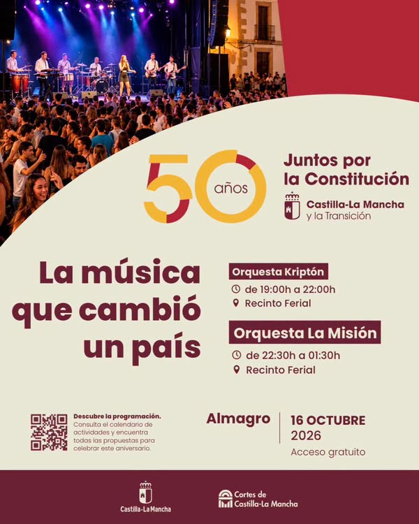 Celebramos los 50 años de la Constitución con conciertos el 16 de octubre.