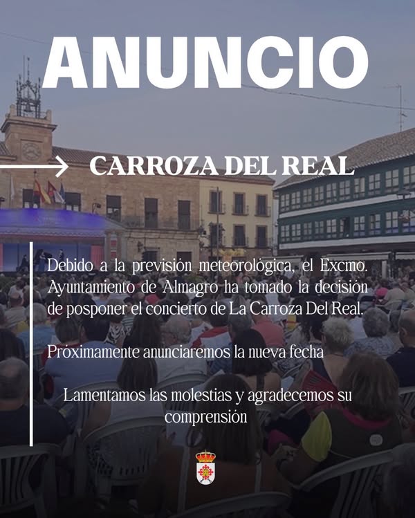 Concierto de la Carroza Del Real pospuesto por el clima: nueva fecha se anunciará pronto