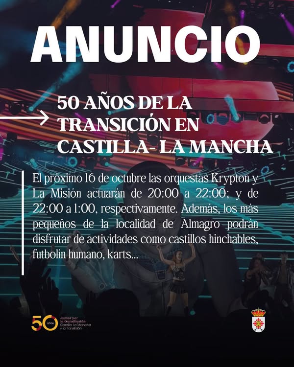 Orquestas y actividades infantiles este fin de semana por los 50 años de la Transición en la región.